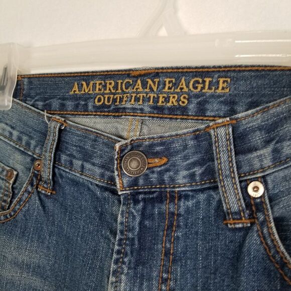 American Eagle Outfitters Jeans Men's 36 Distressed Denim Original Straight Leg - Picture 2 of 11